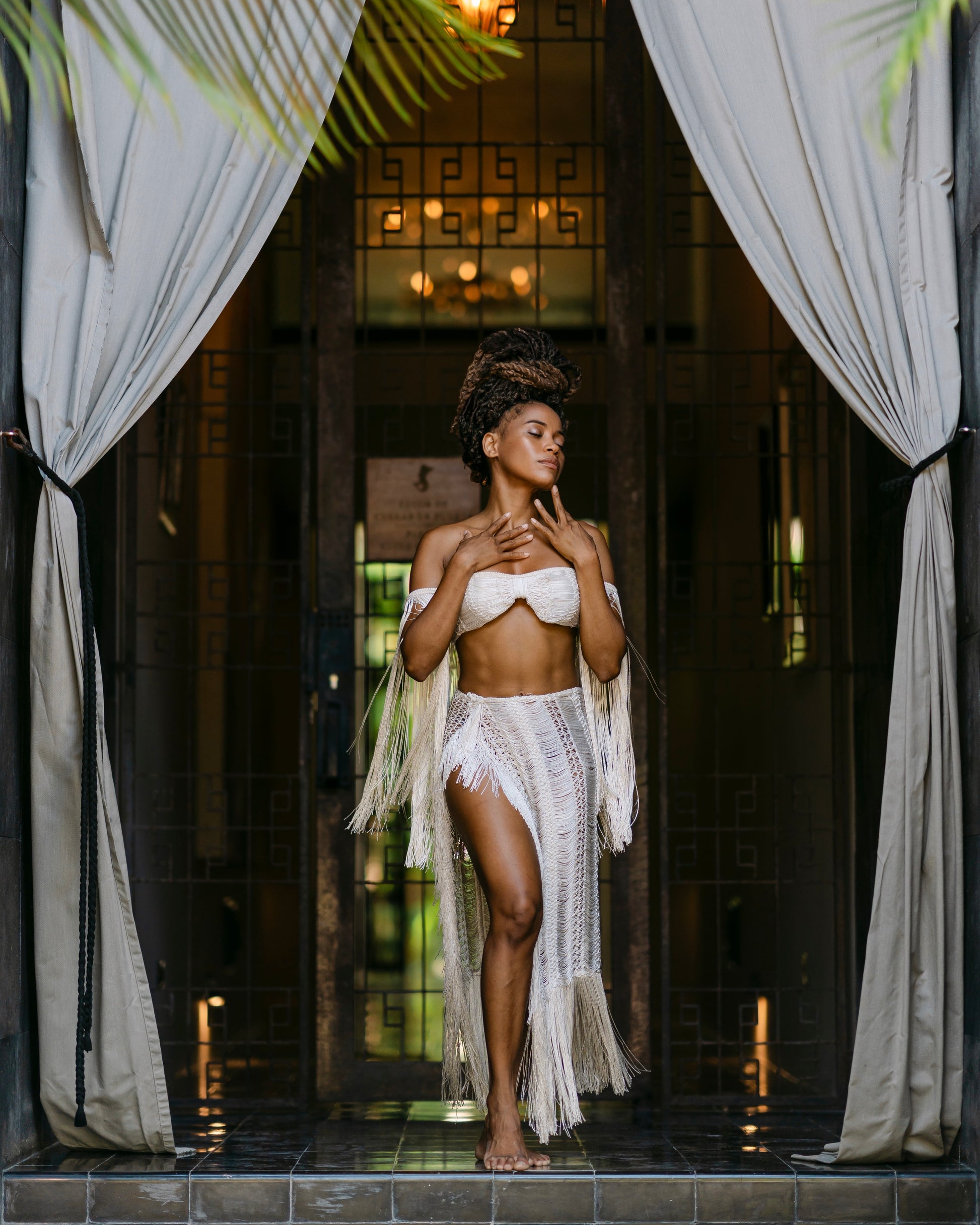 Cleopatra Two Piece Set:  Handmade Luxury Resortwear Custom Artisan Design